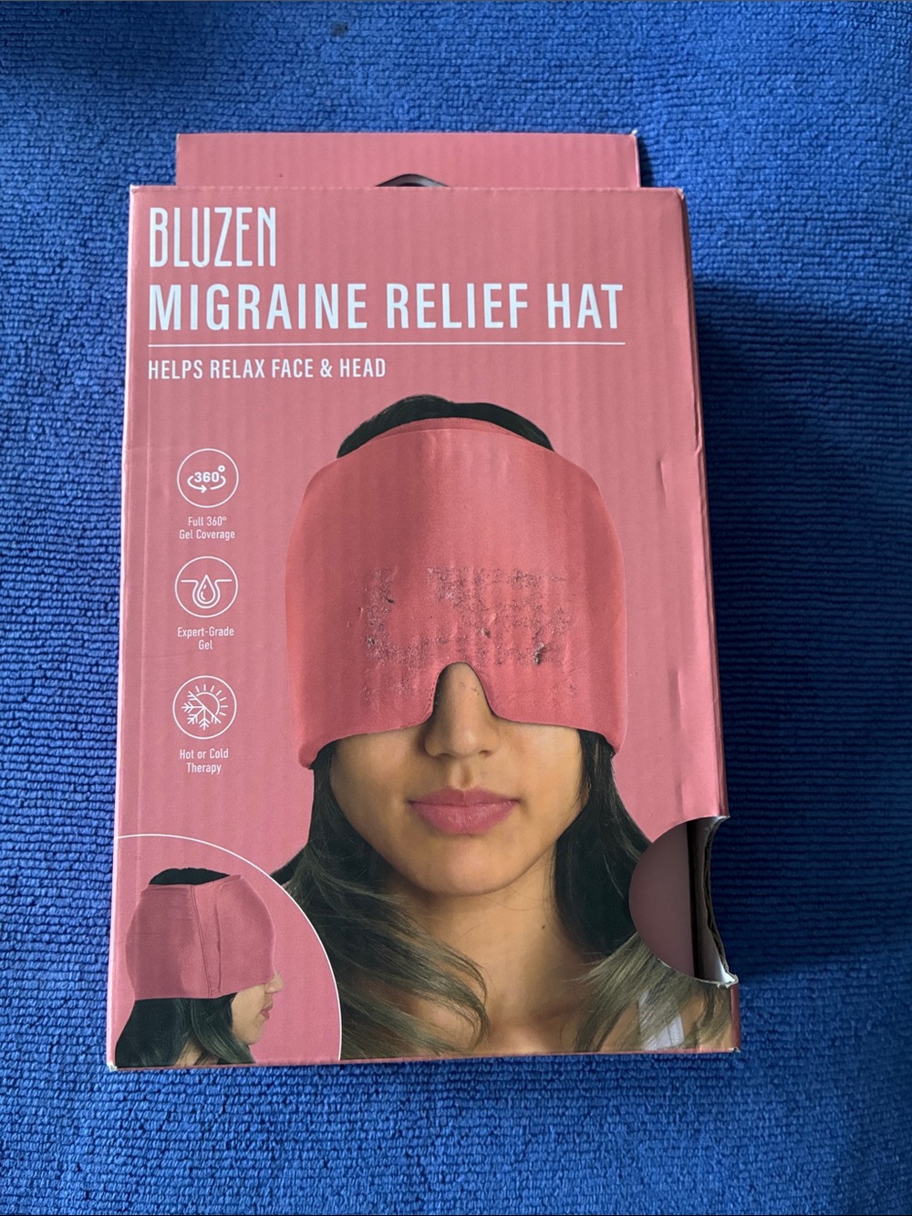 Pink Migraine Relief Hat - Soothing Head & Face Therapy